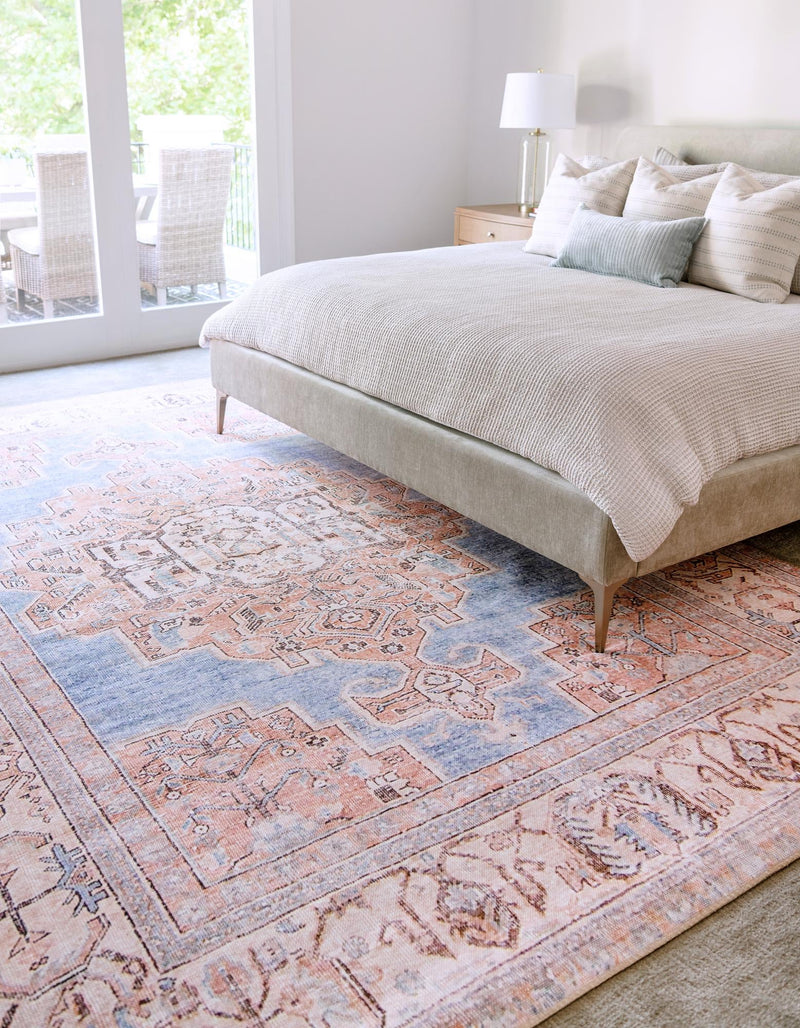 Heritage Elegance Collection Area Rug - Blenheim Rectangle Blue lifestyle 4