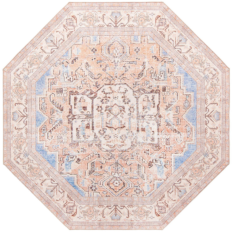 Heritage Elegance Collection Area Rug - Blenheim Octagon Blue lifestyle 13
