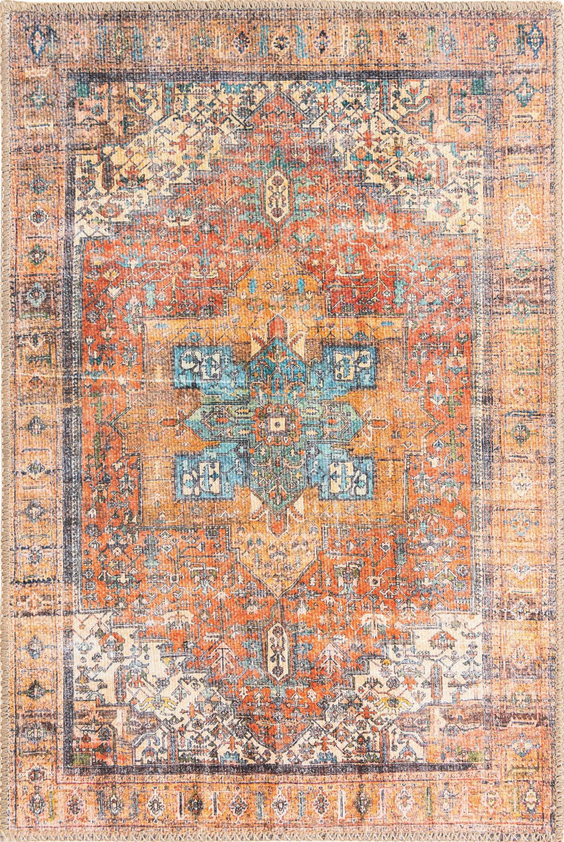 Heritage Elegance Collection Area Rug - Windsor (Rust Red) Rectangle Rust Red lifestyle 2