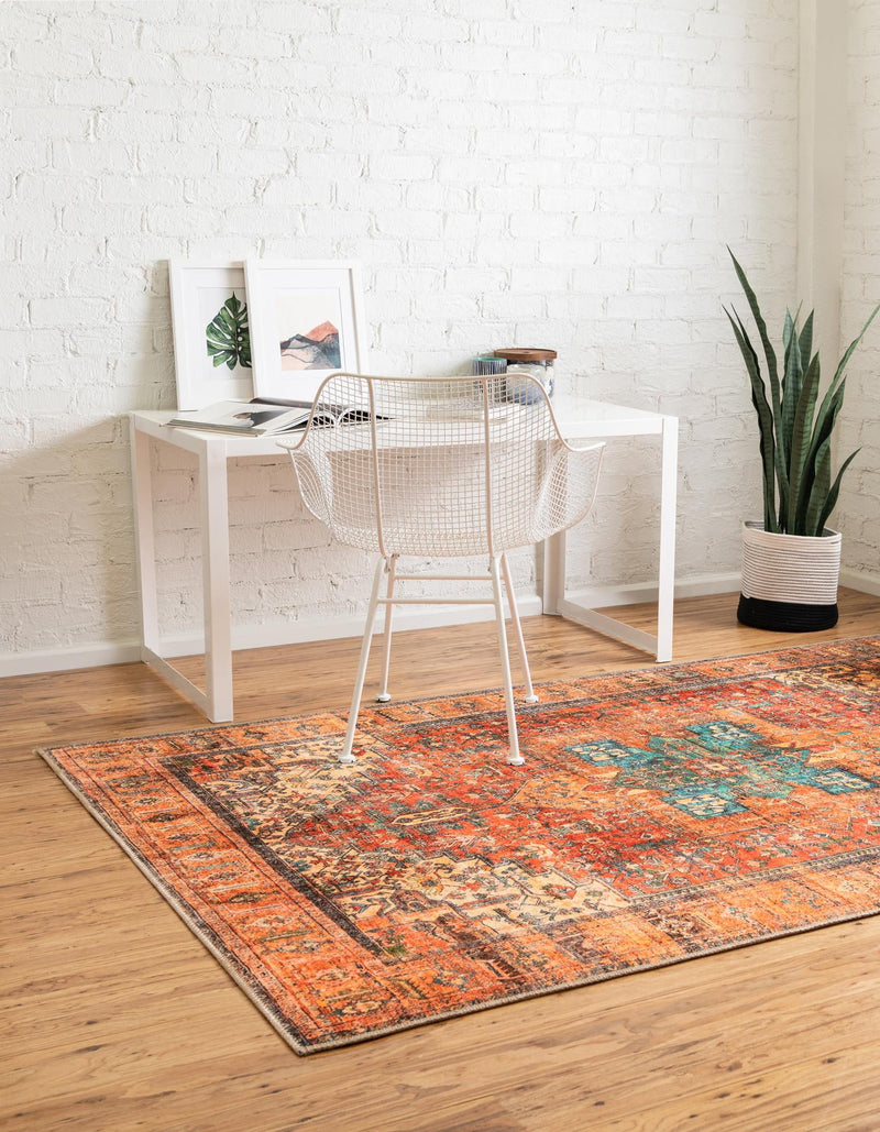 Heritage Elegance Collection Area Rug - Windsor (Rust Red) Rectangle Rust Red lifestyle 4