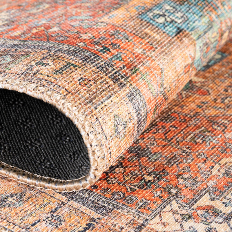 Heritage Elegance Collection Area Rug - Windsor (Rust Red) Rectangle Rust Red lifestyle 6