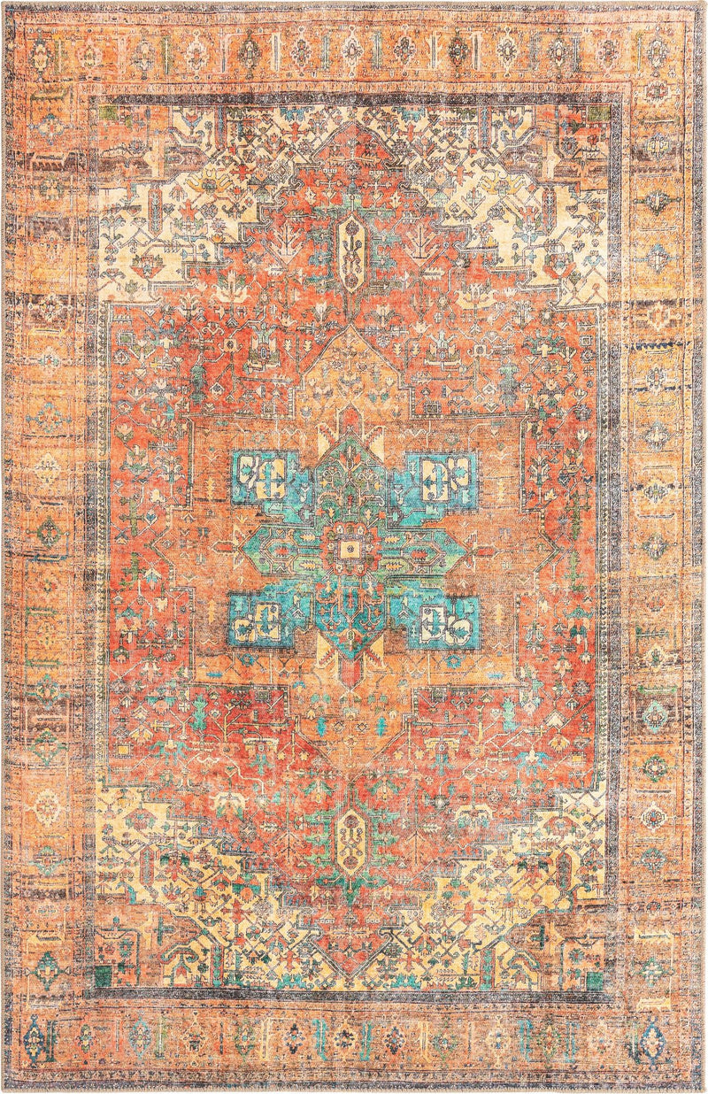 Heritage Elegance Collection Area Rug - Windsor (Rust Red) Rectangle Rust Red Main