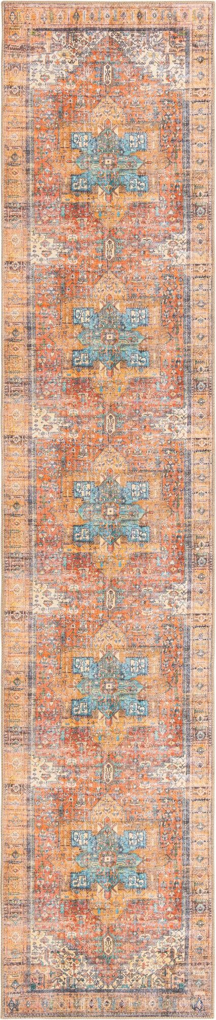 Heritage Elegance Collection Area Rug - Windsor (Rust Red) Runner Rust Red lifestyle 16