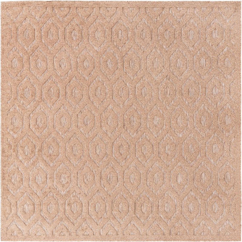 Garden Lattice Charm Collection Area Rug - Arbor (Beige) Square Beige lifestyle 17