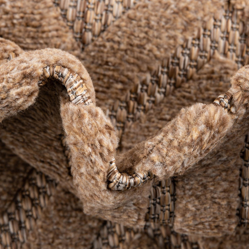 Garden Lattice Charm Collection Area Rug - Arbor (Beige) Round Beige lifestyle 44