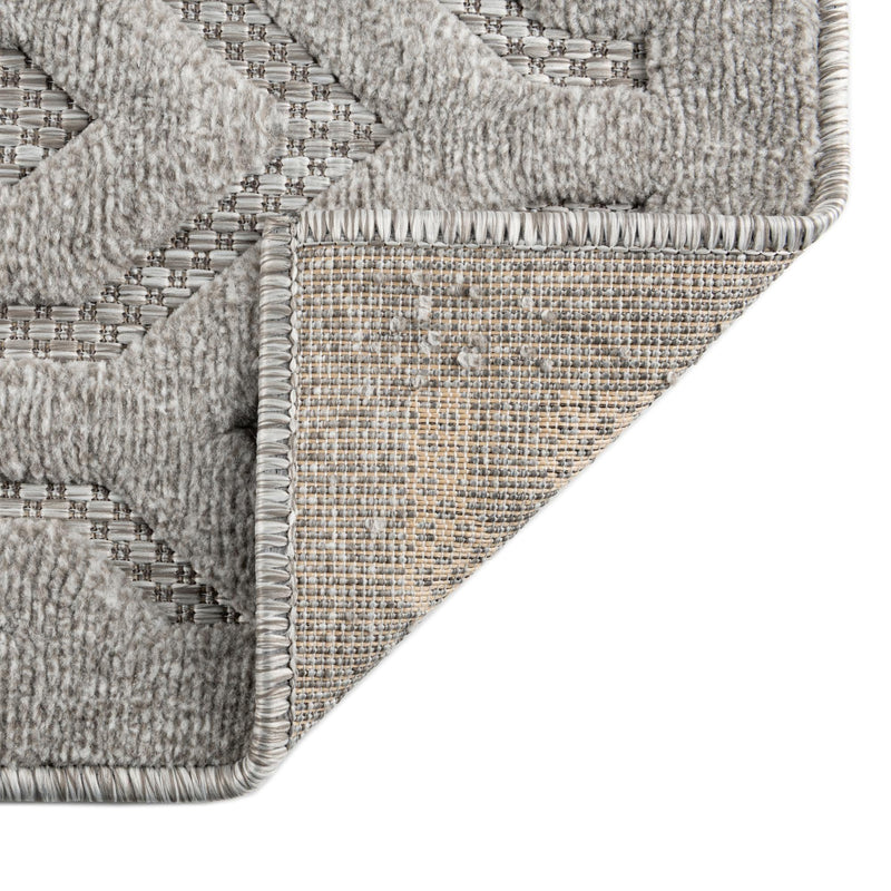 Garden Lattice Charm Collection Area Rug - Arbor (Grey) Rectangle Grey lifestyle 16