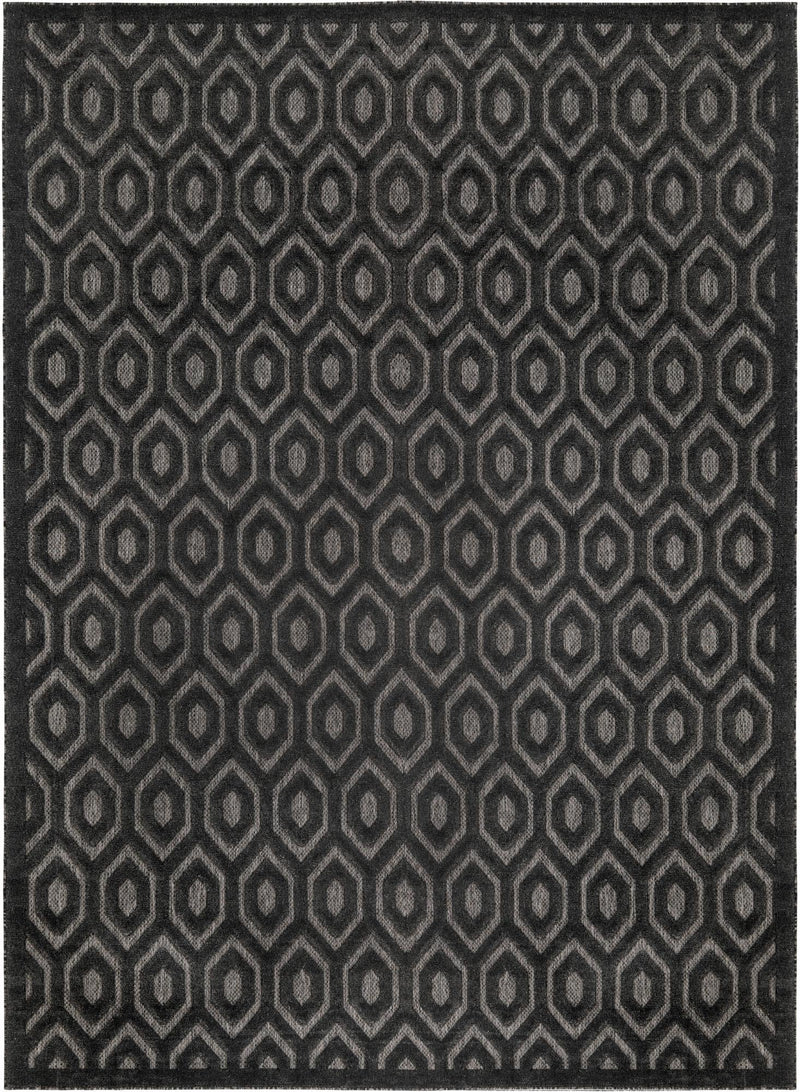 Garden Lattice Charm Collection Area Rug - Arbor (Charcoal) Rectangle Charcoal lifestyle 2