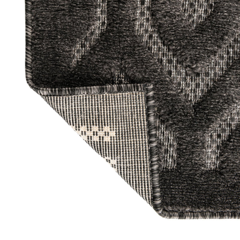 Garden Lattice Charm Collection Area Rug - Arbor (Charcoal) Rectangle Charcoal lifestyle 16