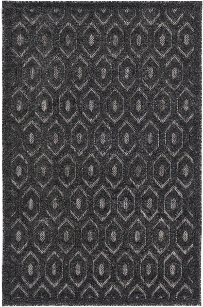 Garden Lattice Charm Collection Area Rug - Arbor (Charcoal) Rectangle Charcoal Main