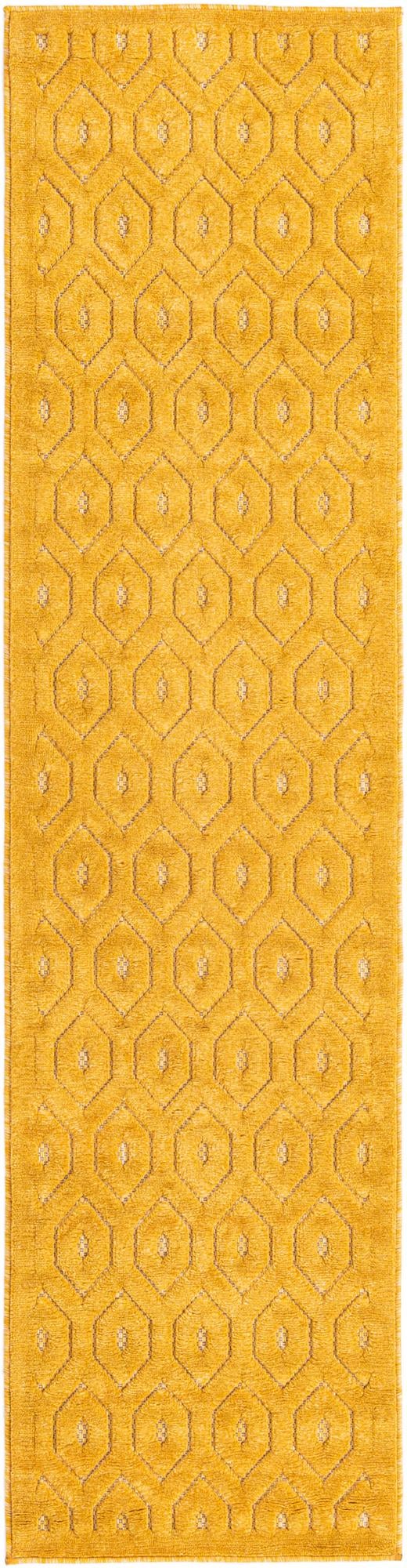 Garden Lattice Charm Collection Area Rug - Arbor (Yellow) Runner Yellow lifestyle 19