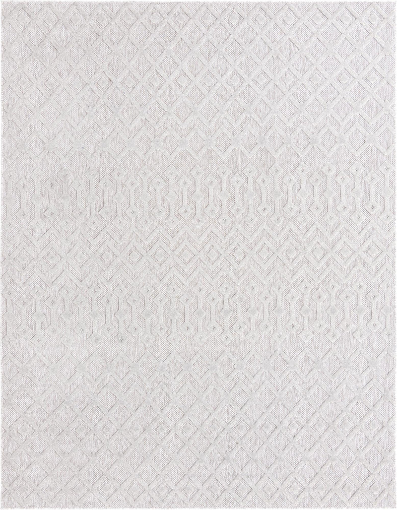 Garden Lattice Charm Collection Area Rug - Pergola (Grey) Rectangle Grey lifestyle 2