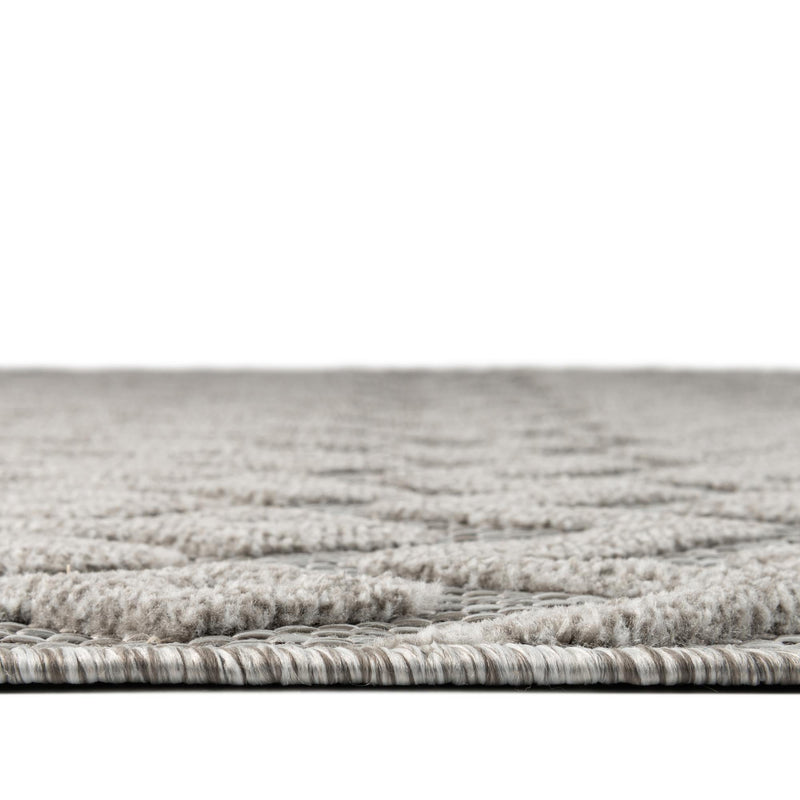 Garden Lattice Charm Collection Area Rug - Pergola (Grey) Rectangle Grey lifestyle 12
