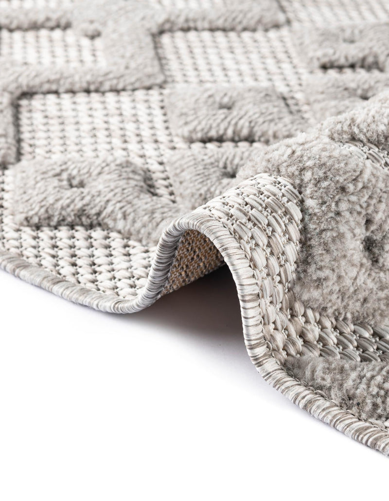 Garden Lattice Charm Collection Area Rug - Pergola (Grey) Rectangle Grey lifestyle 18