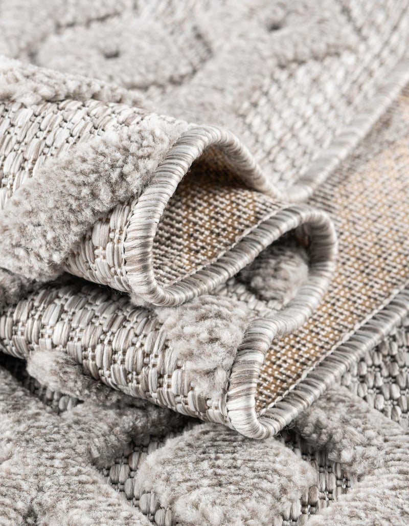 Garden Lattice Charm Collection Area Rug - Pergola (Grey) Rectangle Grey lifestyle 21