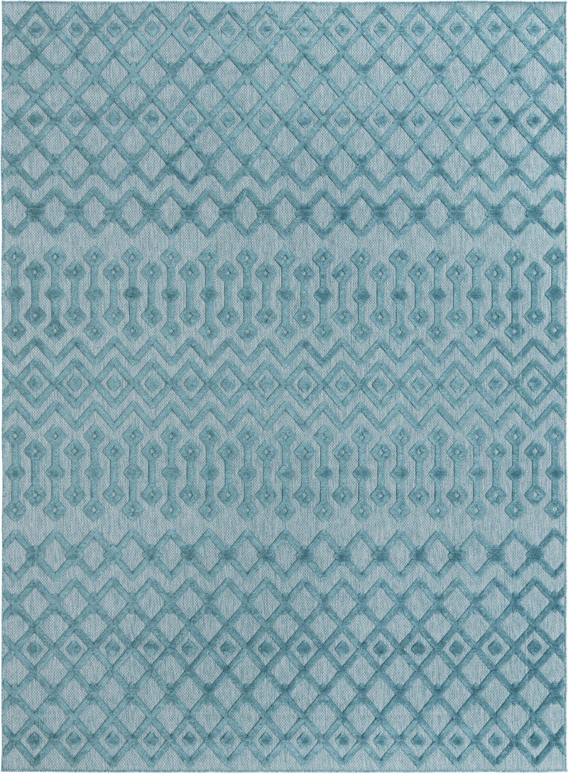 Garden Lattice Charm Collection Area Rug - Pergola (Aqua) Rectangle Aqua Main