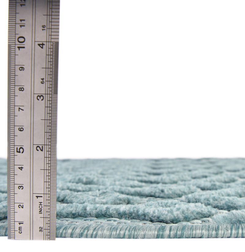 Garden Lattice Charm Collection Area Rug - Pergola (Aqua) Rectangle Aqua lifestyle 12