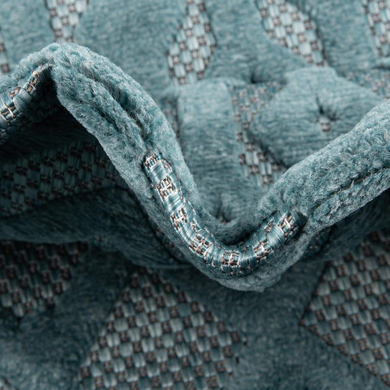 Garden Lattice Charm Collection Area Rug - Pergola (Aqua) Rectangle Aqua lifestyle 15