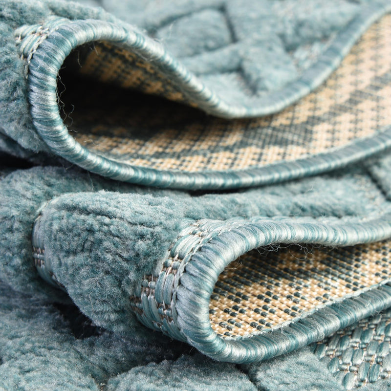 Garden Lattice Charm Collection Area Rug - Pergola (Aqua) Rectangle Aqua lifestyle 20
