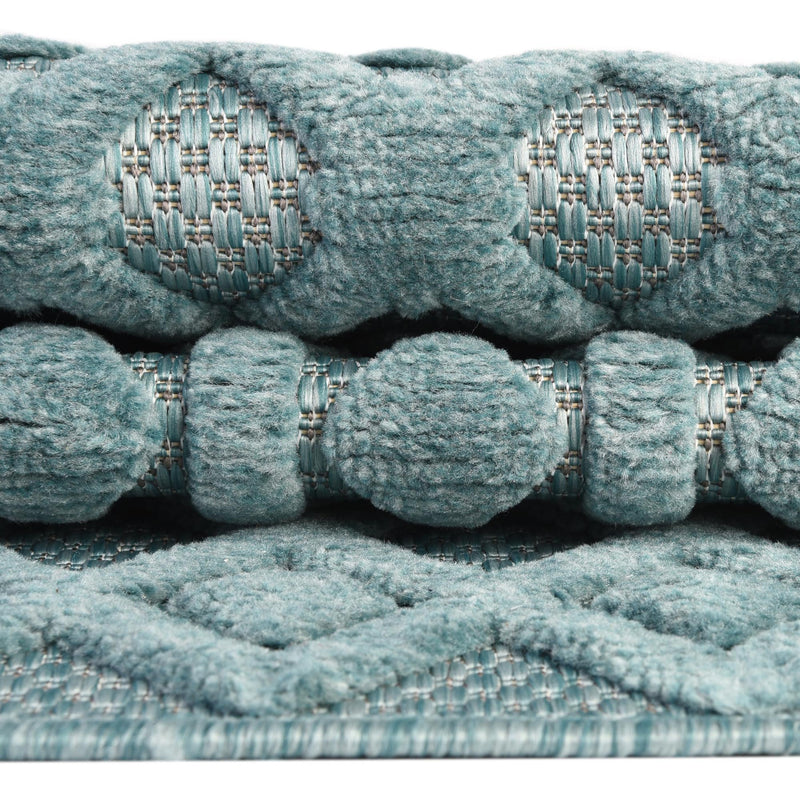 Garden Lattice Charm Collection Area Rug - Pergola (Aqua) Rectangle Aqua lifestyle 21
