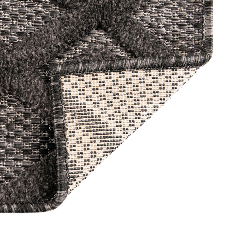 Garden Lattice Charm Collection Area Rug - Pergola (Charcoal) Rectangle Charcoal lifestyle 16