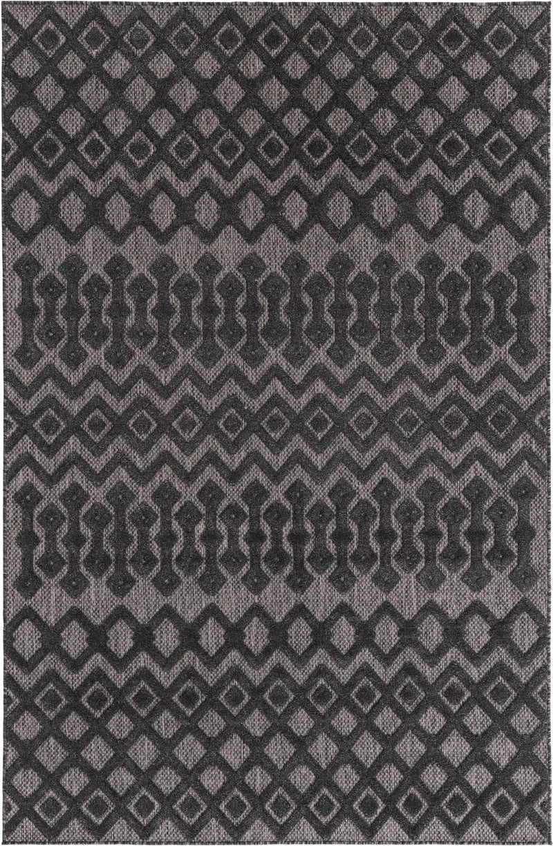 Garden Lattice Charm Collection Area Rug - Pergola (Charcoal) Rectangle Charcoal Main