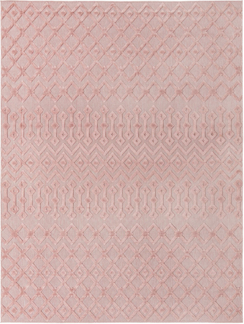 Garden Lattice Charm Collection Area Rug - Pergola (Pink) Rectangle Pink Main