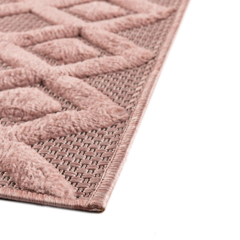 Garden Lattice Charm Collection Area Rug - Pergola (Pink) Rectangle Pink lifestyle 14
