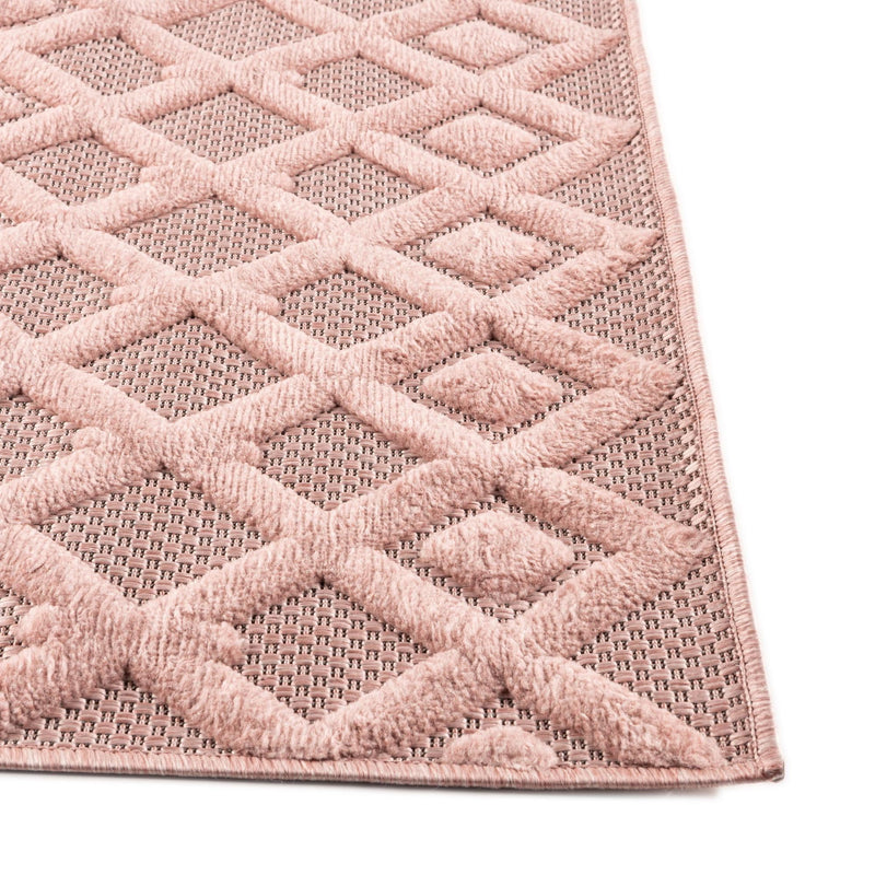 Garden Lattice Charm Collection Area Rug - Pergola (Pink) Rectangle Pink lifestyle 17
