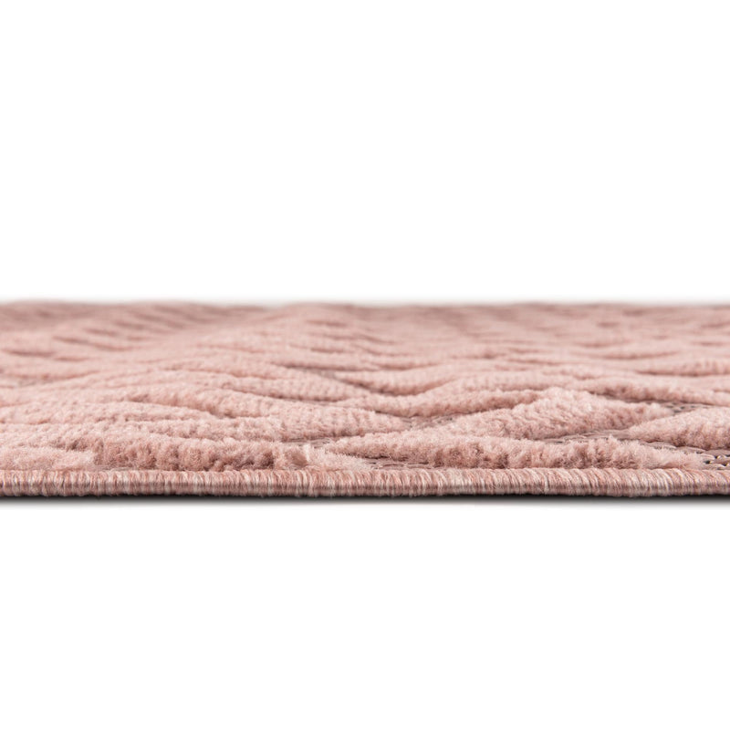 Garden Lattice Charm Collection Area Rug - Pergola (Pink) Round Pink lifestyle 36