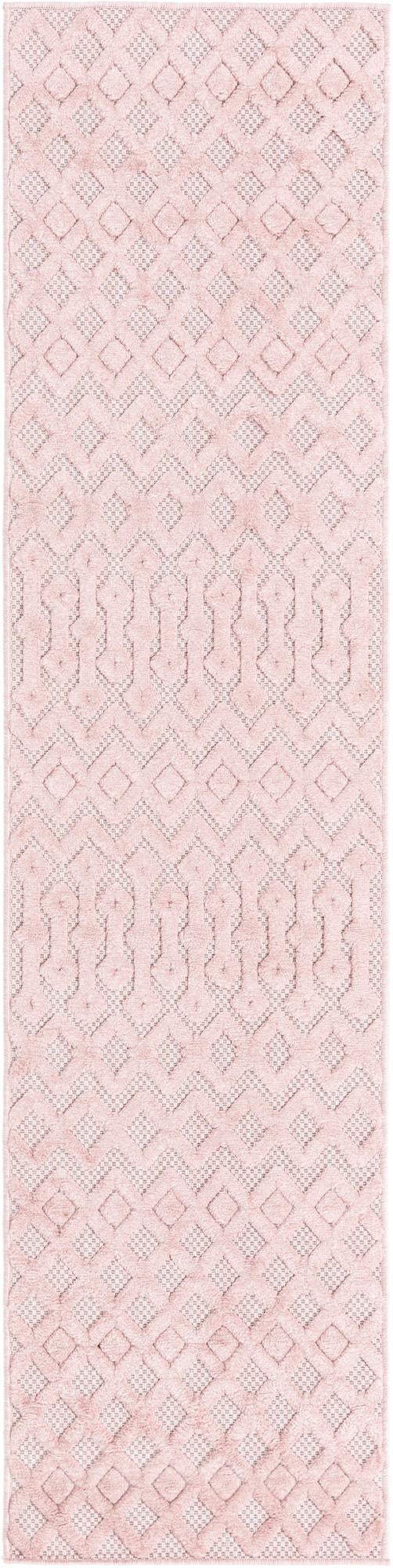 Garden Lattice Charm Collection Area Rug - Pergola (Pink) Runner Pink lifestyle 20