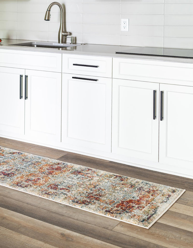 Savannah Soiree Collection Area Rug - Everglade (Ivory) Runner Ivory lifestyle 29