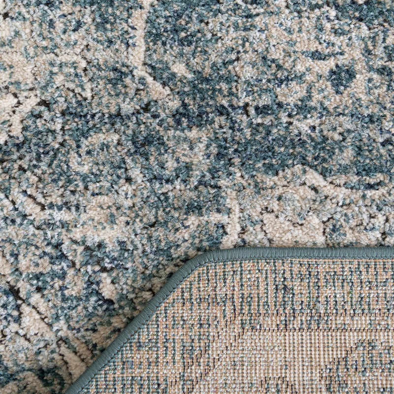 Savannah Soiree Collection Area Rug - Everglade (Blue) Octagon Blue lifestyle 44