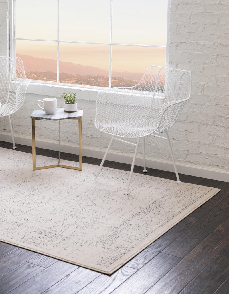 Savannah Soiree Collection Area Rug - Everglade (White) Rectangle White lifestyle 3