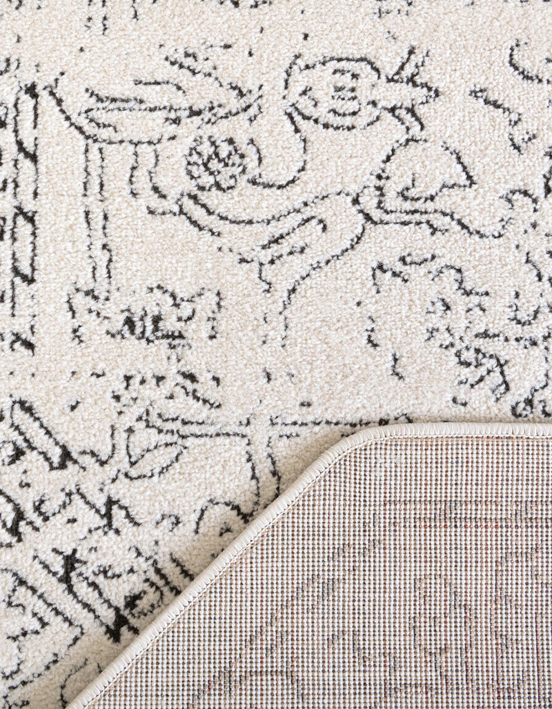 Savannah Soiree Collection Area Rug - Everglade (White) Octagon White lifestyle 50