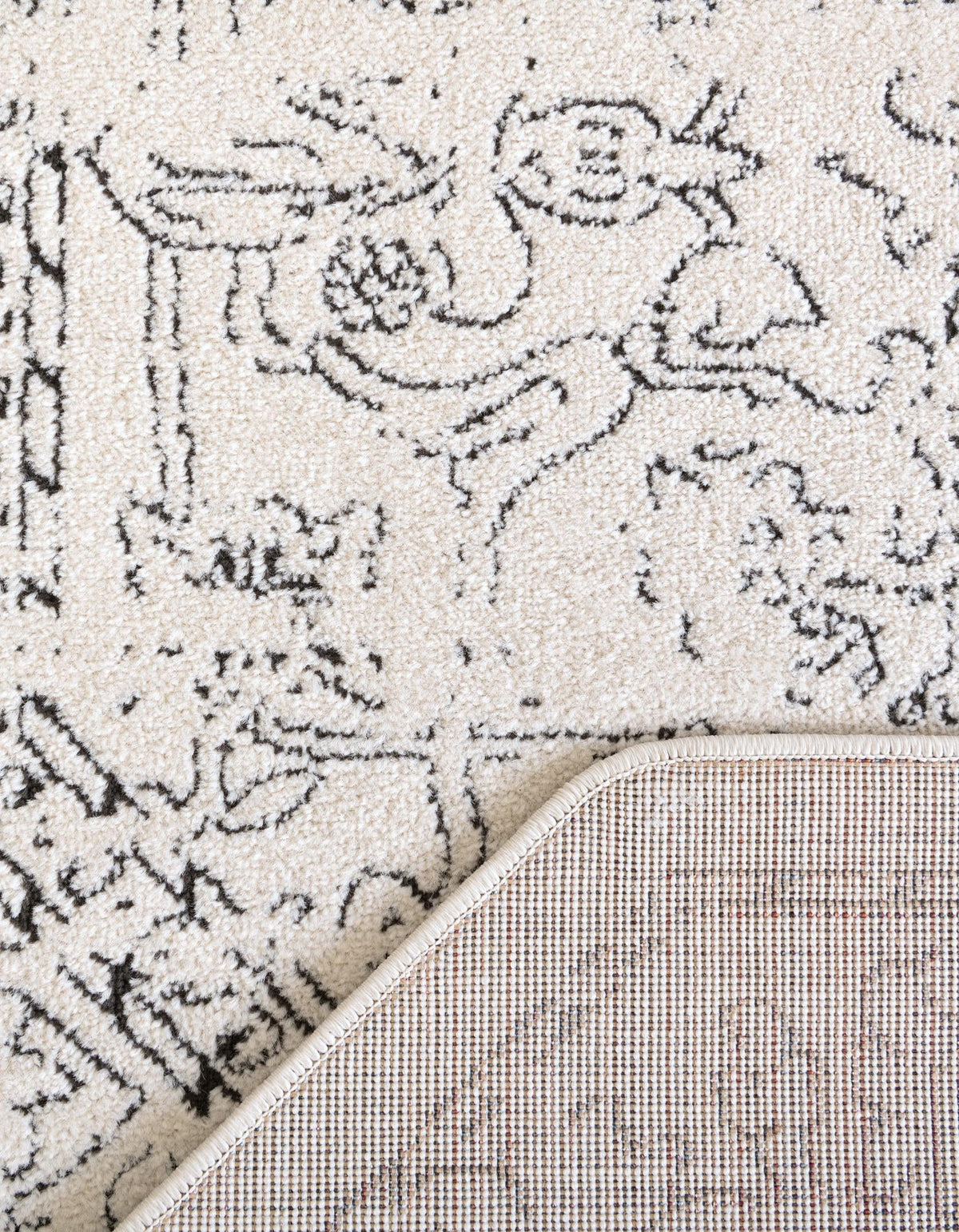 Savannah Soiree Collection Area Rug - Everglade (White) Octagon White lifestyle 50