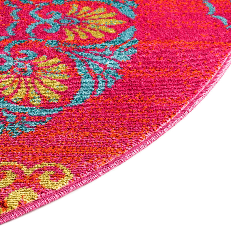 Oceanview Gardens Collection Area Rug - Marina Oval Rust Red lifestyle 63