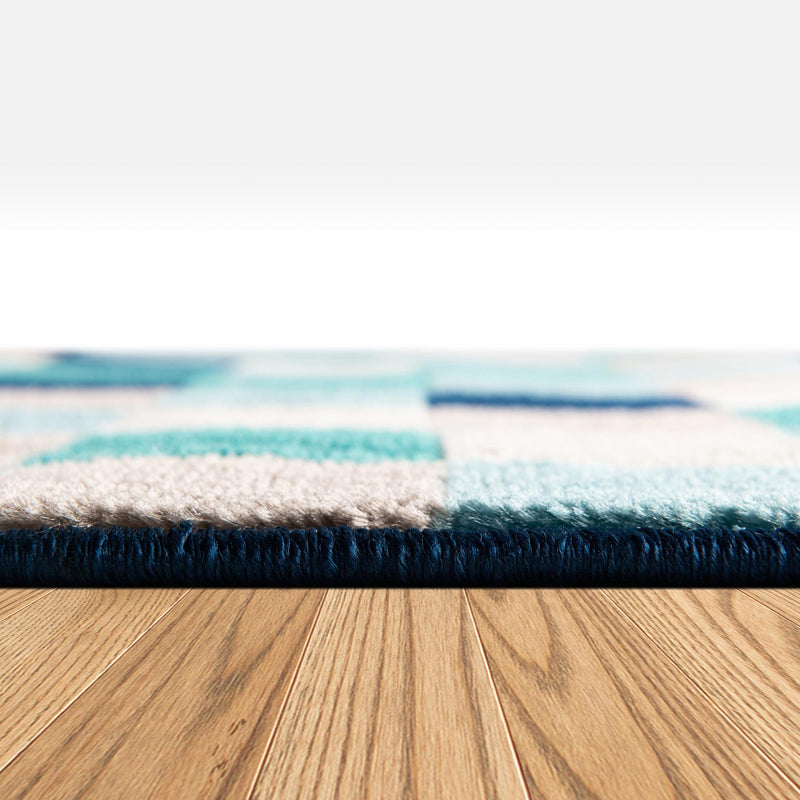 Oceanview Gardens Collection Area Rug - Harbor Rectangle Teal lifestyle 4