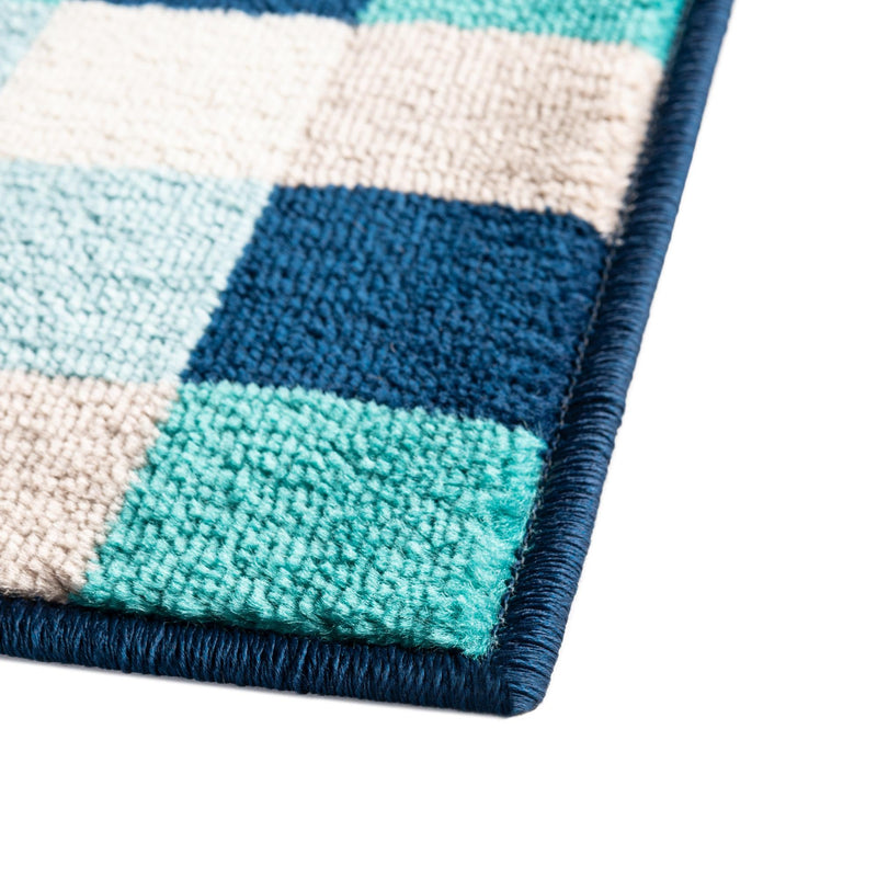 Oceanview Gardens Collection Area Rug - Harbor Octagon Teal lifestyle 65