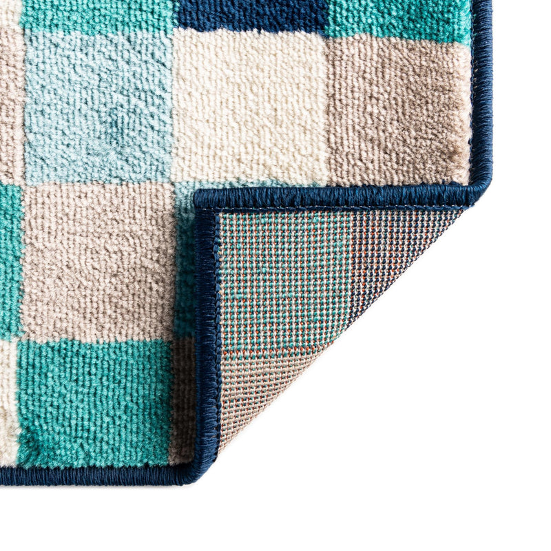 Oceanview Gardens Collection Area Rug - Harbor Octagon Teal lifestyle 74