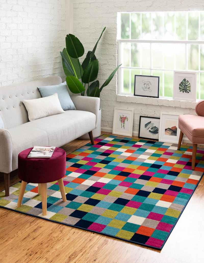 Oceanview Gardens Collection Area Rug - Harbor Rectangle Multi lifestyle 3