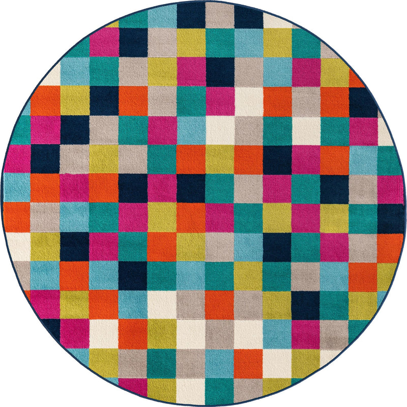 Oceanview Gardens Collection Area Rug - Harbor Round Multi lifestyle 13