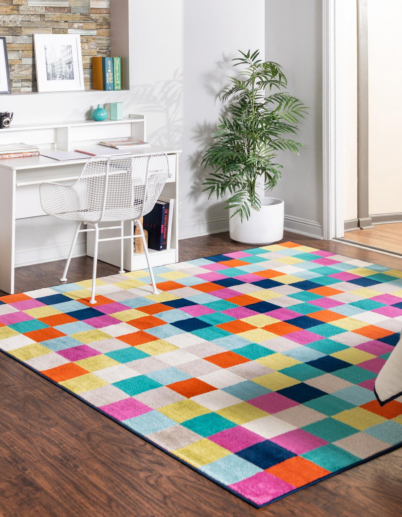Oceanview Gardens Collection Area Rug - Harbor Square Multi lifestyle 36
