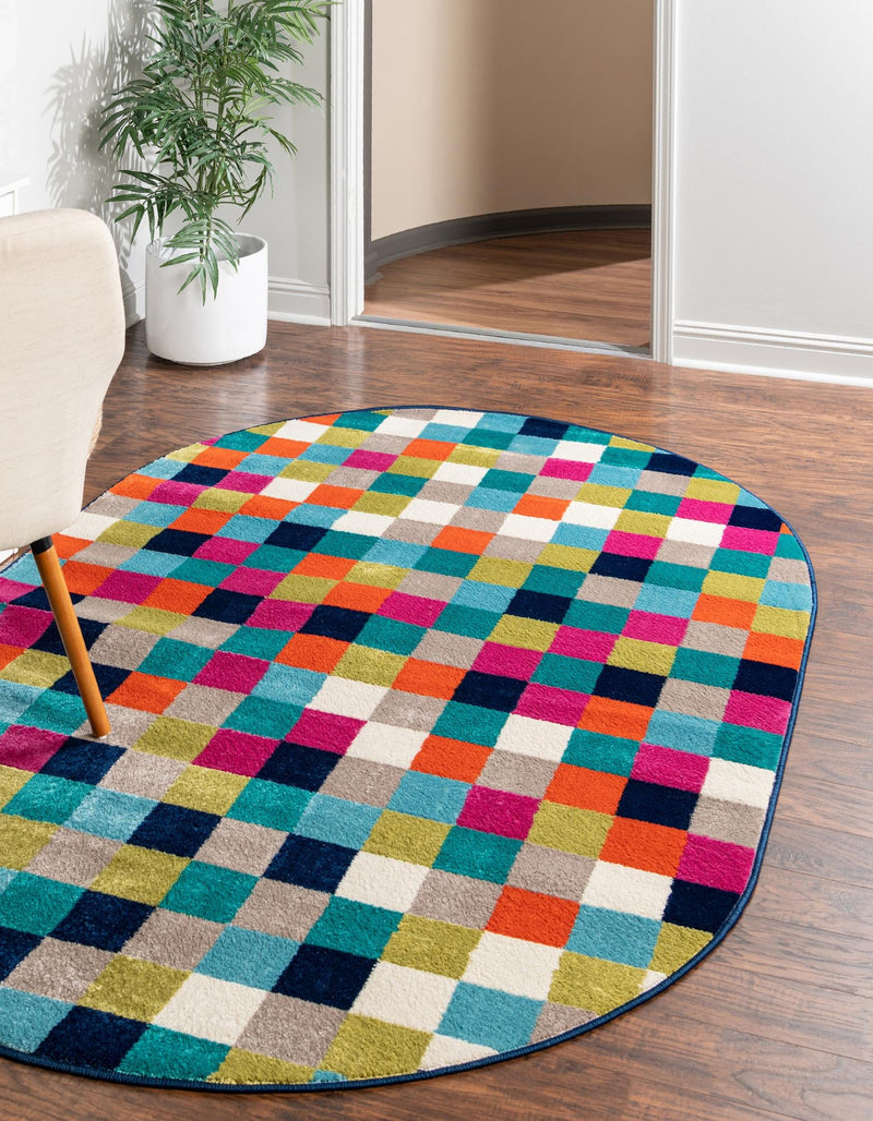 Oceanview Gardens Collection Area Rug - Harbor Oval Multi lifestyle 21