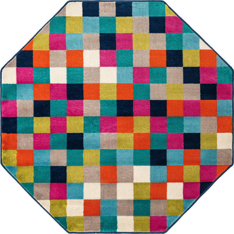 Oceanview Gardens Collection Area Rug - Harbor Octagon Multi lifestyle 18
