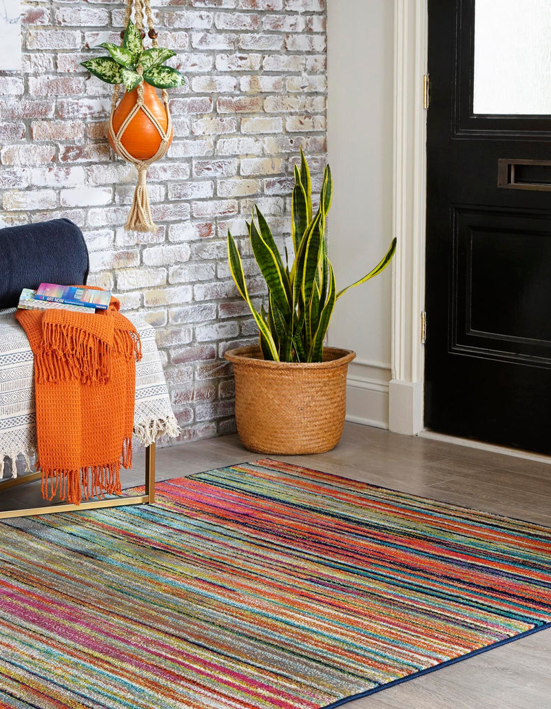 Oceanview Gardens Collection Area Rug - Reef Rectangle Multi lifestyle 3