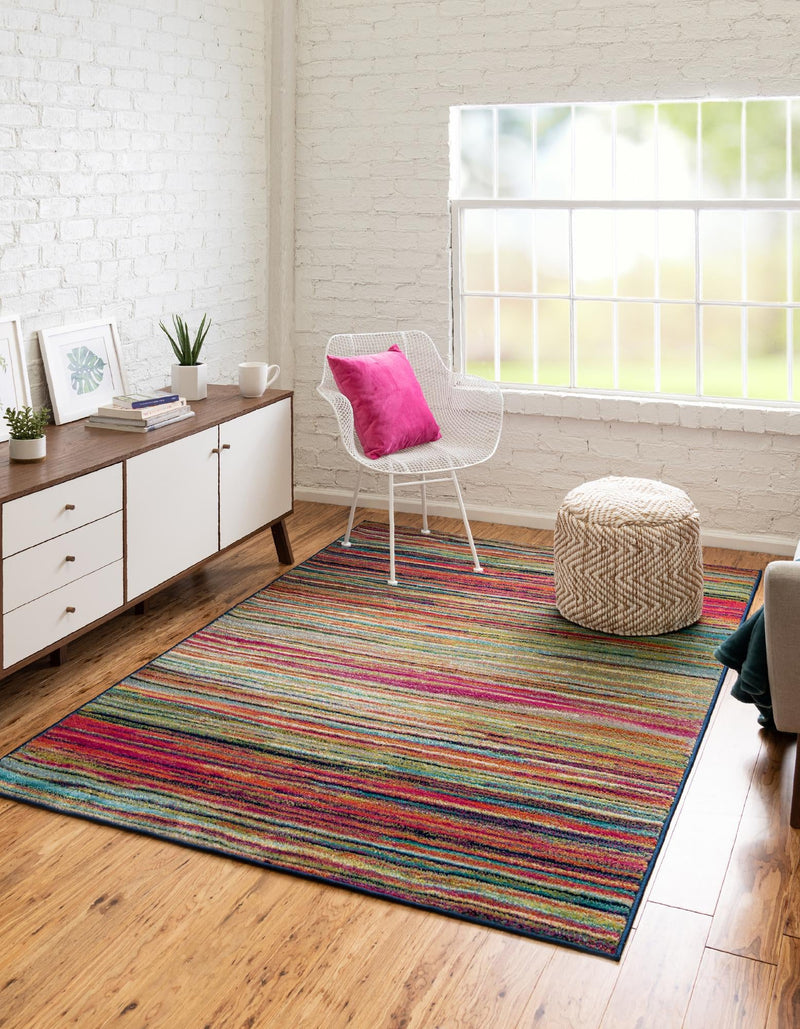 Oceanview Gardens Collection Area Rug - Reef Rectangle Multi lifestyle 4