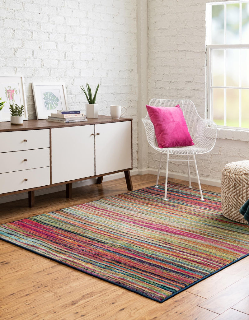 Oceanview Gardens Collection Area Rug - Reef Rectangle Multi lifestyle 5