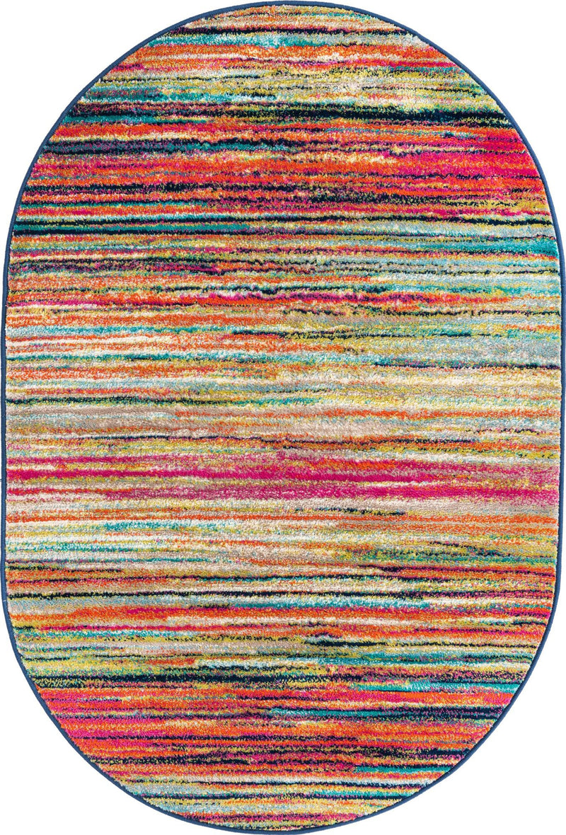 Oceanview Gardens Collection Area Rug - Reef Oval Multi lifestyle 13