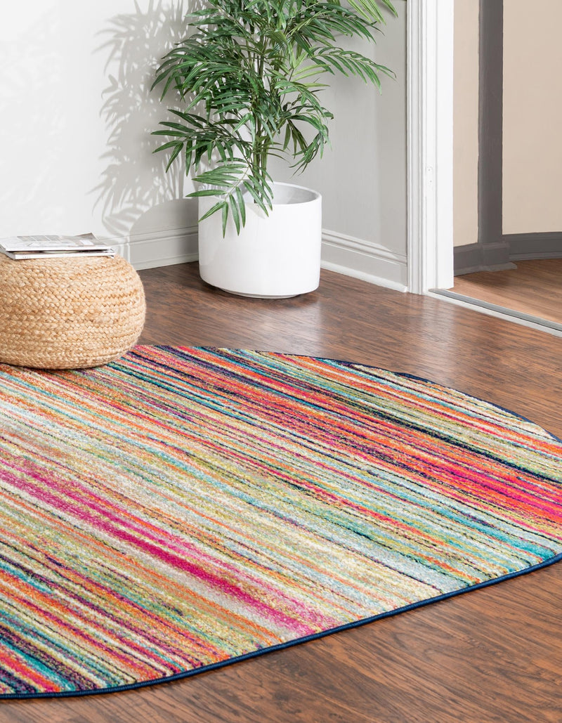 Oceanview Gardens Collection Area Rug - Reef Oval Multi lifestyle 23