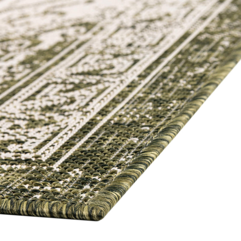 Tribal Terrace Treasures Collection Area Rug - Mayan Marina (Green) Rectangle Green lifestyle 5
